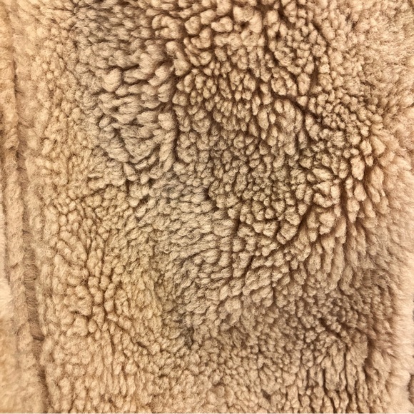 Vintage sheepskin shearling coat jacket 70s leather tan brown retro classic - Picture 10 of 10